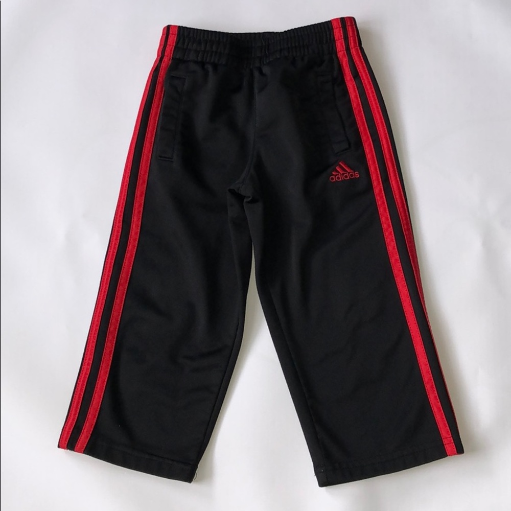 Adidas Boys Black and Red Track Pants size 3T